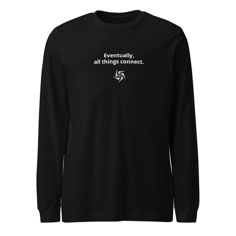 All Things Connect Dark Unisex Long Sleeve Tee - front view