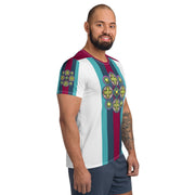Ancestral Luck Mandala Men's Athletic T-shirt - Martin K Designs
