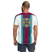 Ancestral Luck Mandala Men's Athletic T-shirt - Martin K Designs