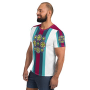 Ancestral Luck Mandala Men's Athletic T-shirt - Martin K Designs
