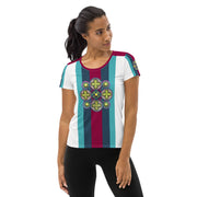 Ancestral Luck Mandala Women's Athletic T-shirt - Martin K Designs