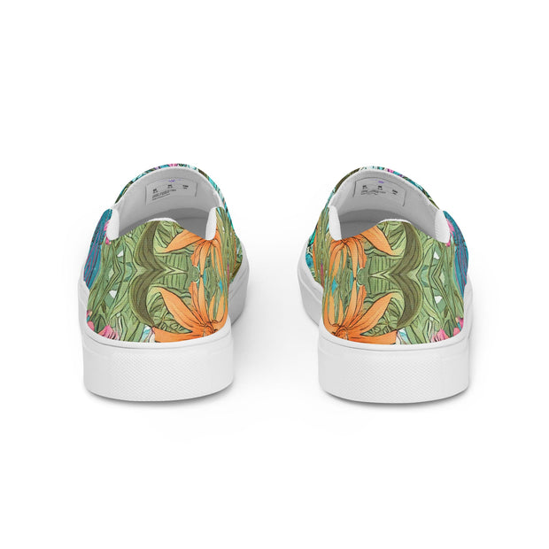Aquamarine Mandala women’s slip - on canvas shoes - Flowstate Apparel