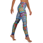Binary Box High Rise Yoga Leggings with Inside Pocket - Martin K Designs