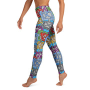 Binary Box High Rise Yoga Leggings with Inside Pocket - Martin K Designs