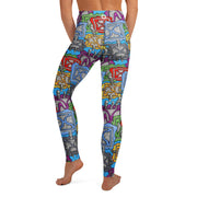 Binary Box High Rise Yoga Leggings with Inside Pocket - Martin K Designs