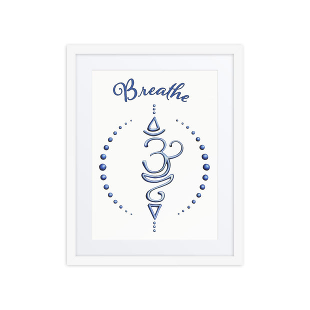 Breathe framed print with mat - Martin K Designs