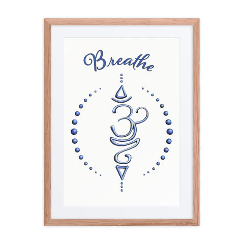 Breathe framed print with mat - Martin K Designs