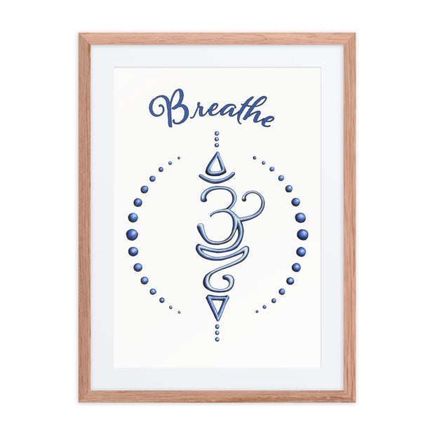 Breathe framed print with mat - Martin K Designs