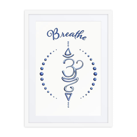 Breathe framed print with mat - Martin K Designs