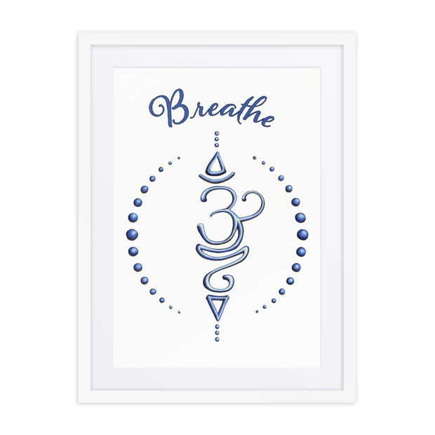 Breathe framed print with mat - Martin K Designs