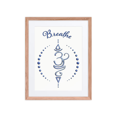 Breathe framed print with mat - Martin K Designs