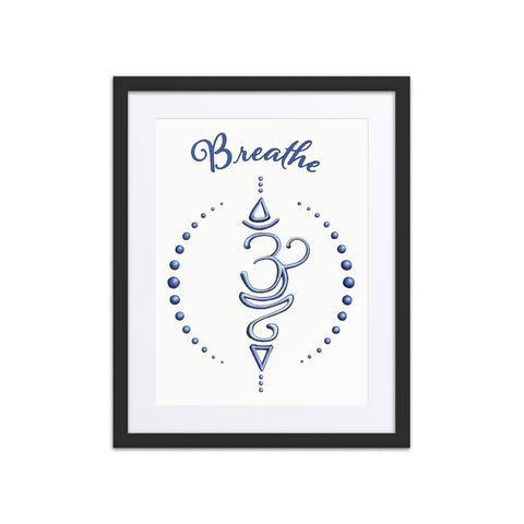 Breathe framed print with mat - Martin K Designs