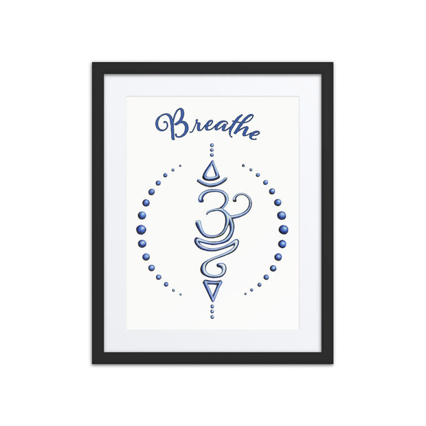 Breathe framed print with mat - Martin K Designs