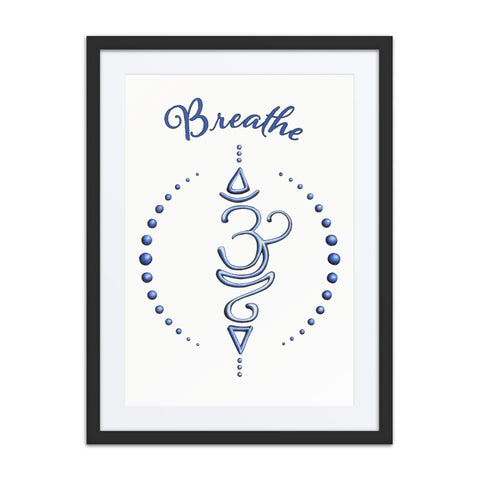 Breathe framed print with mat - Martin K Designs