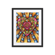 Bursting Heart framed print with mat - Martin K Designs