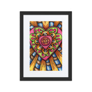 Bursting Heart framed print with mat - Martin K Designs