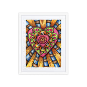 Bursting Heart framed print with mat - Martin K Designs