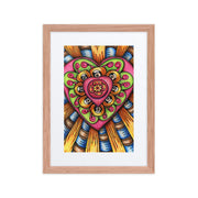 Bursting Heart framed print with mat - Martin K Designs