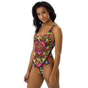 Bursting Heart One - Piece Swimsuit - Martin K Designs