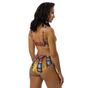 Bursting Heart Recycled high - waisted bikini - Martin K Designs