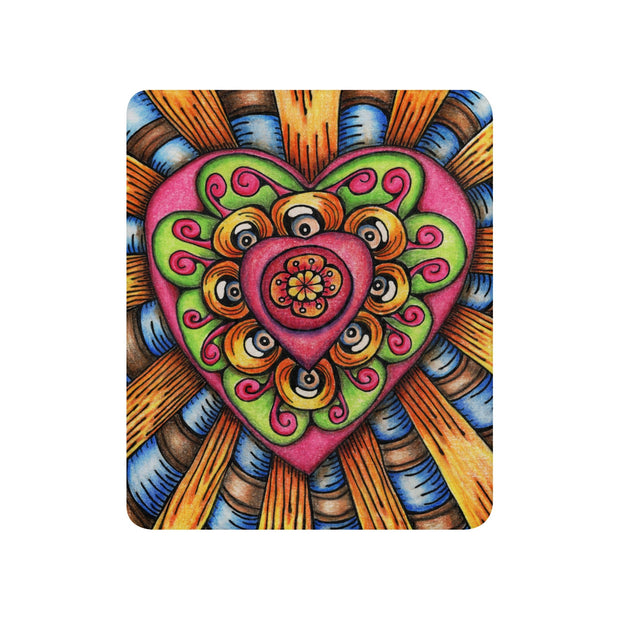 Bursting Heart Sherpa blanket - Martin K Designs
