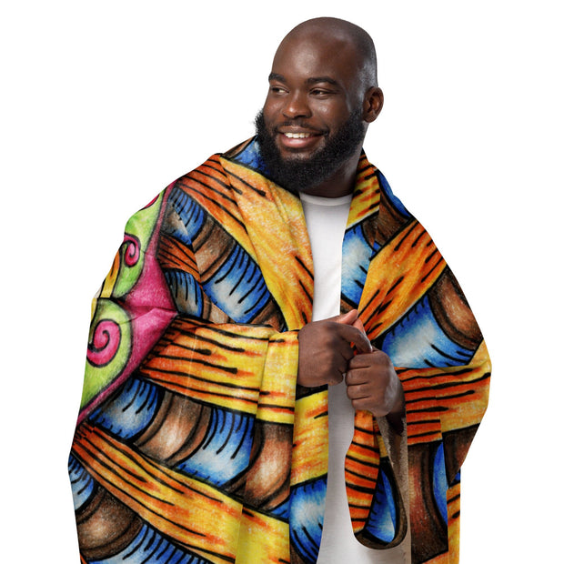 Bursting Heart Sherpa blanket - Martin K Designs