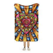 Bursting Heart Sherpa blanket - Martin K Designs