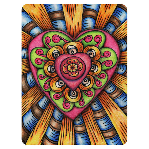 Bursting Heart Sherpa blanket - Martin K Designs