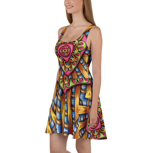 Bursting Heart Skater Dress - Martin K Designs