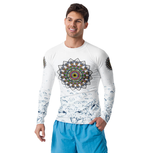 Calming Mandala Men's Rash Guard - Martin K Designs