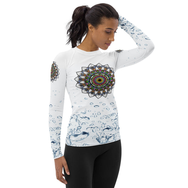 Calming Mandala Women's Rash Guard - Martin K Designs