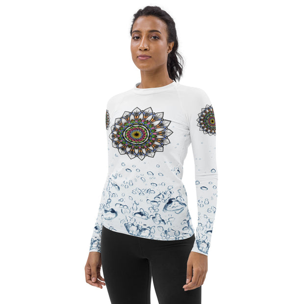 Calming Mandala Women's Rash Guard - Martin K Designs