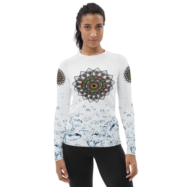 Calming Mandala Women's Rash Guard - Martin K Designs