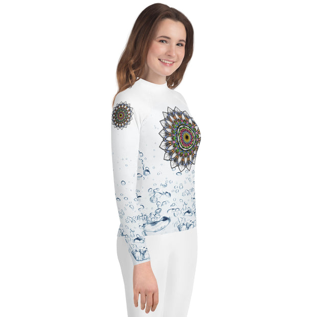 Calming Mandala Youth Rash Guard - Martin K Designs
