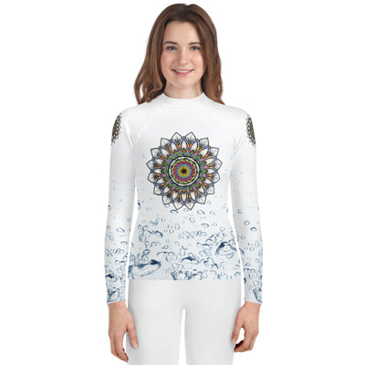 Calming Mandala Youth Rash Guard - Martin K Designs