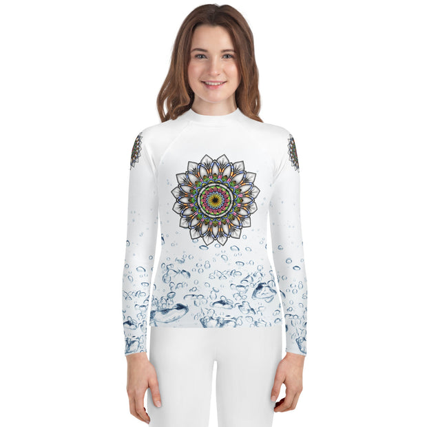 Calming Mandala Youth Rash Guard - Martin K Designs