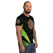 Circus Mandala Men's Athletic T-shirt - Martin K Designs