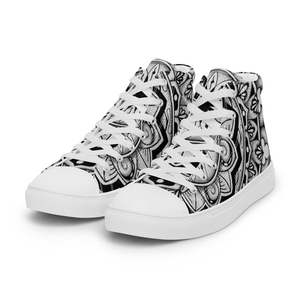 Club Mandala Men’s high top canvas shoes - Martin K Designs