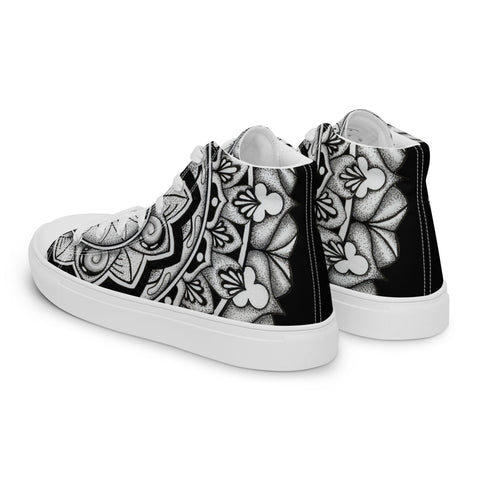 Club Mandala Men’s high top canvas shoes - Martin K Designs