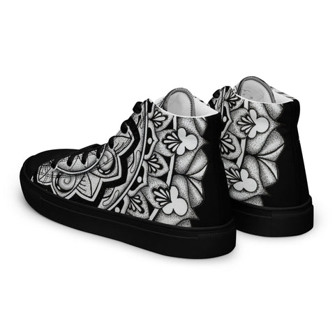 Club Mandala Men’s high top canvas shoes - Martin K Designs