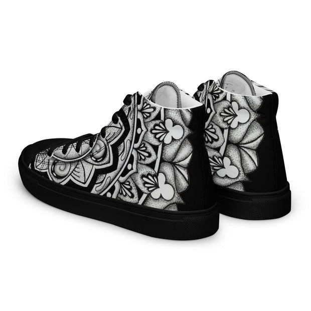 Club Mandala Men’s high top canvas shoes - Martin K Designs