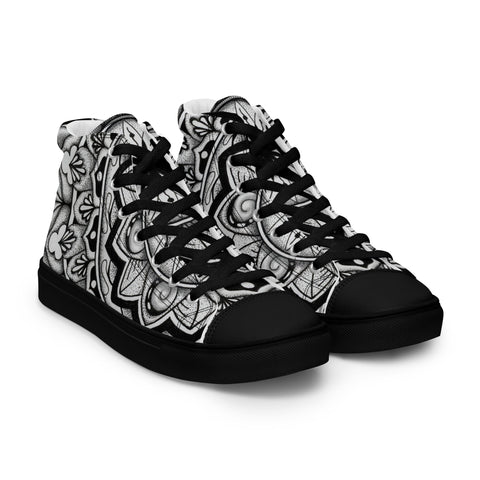 Club Mandala Men’s high top canvas shoes - Martin K Designs