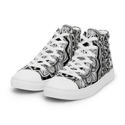 Club Mandala Women’s high top canvas shoes - Martin K Designs