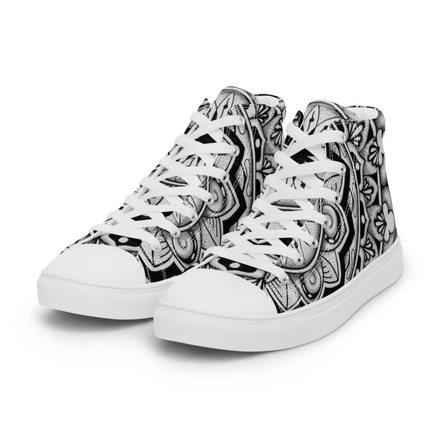 Club Mandala Women’s high top canvas shoes - Martin K Designs