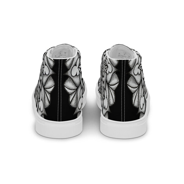 Club Mandala Women’s high top canvas shoes - Martin K Designs