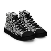 Club Mandala Women’s high top canvas shoes - Martin K Designs
