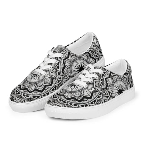 Club Mandala Women’s lace - up canvas shoes - Martin K Designs