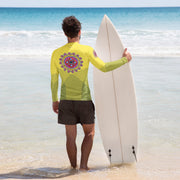 Corona de Mandala Mandala Men's Rash Guard - Martin K Designs