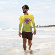 Corona de Mandala Mandala Men's Rash Guard - Martin K Designs