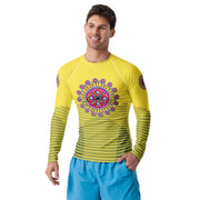 Corona de Mandala Mandala Men's Rash Guard - Martin K Designs
